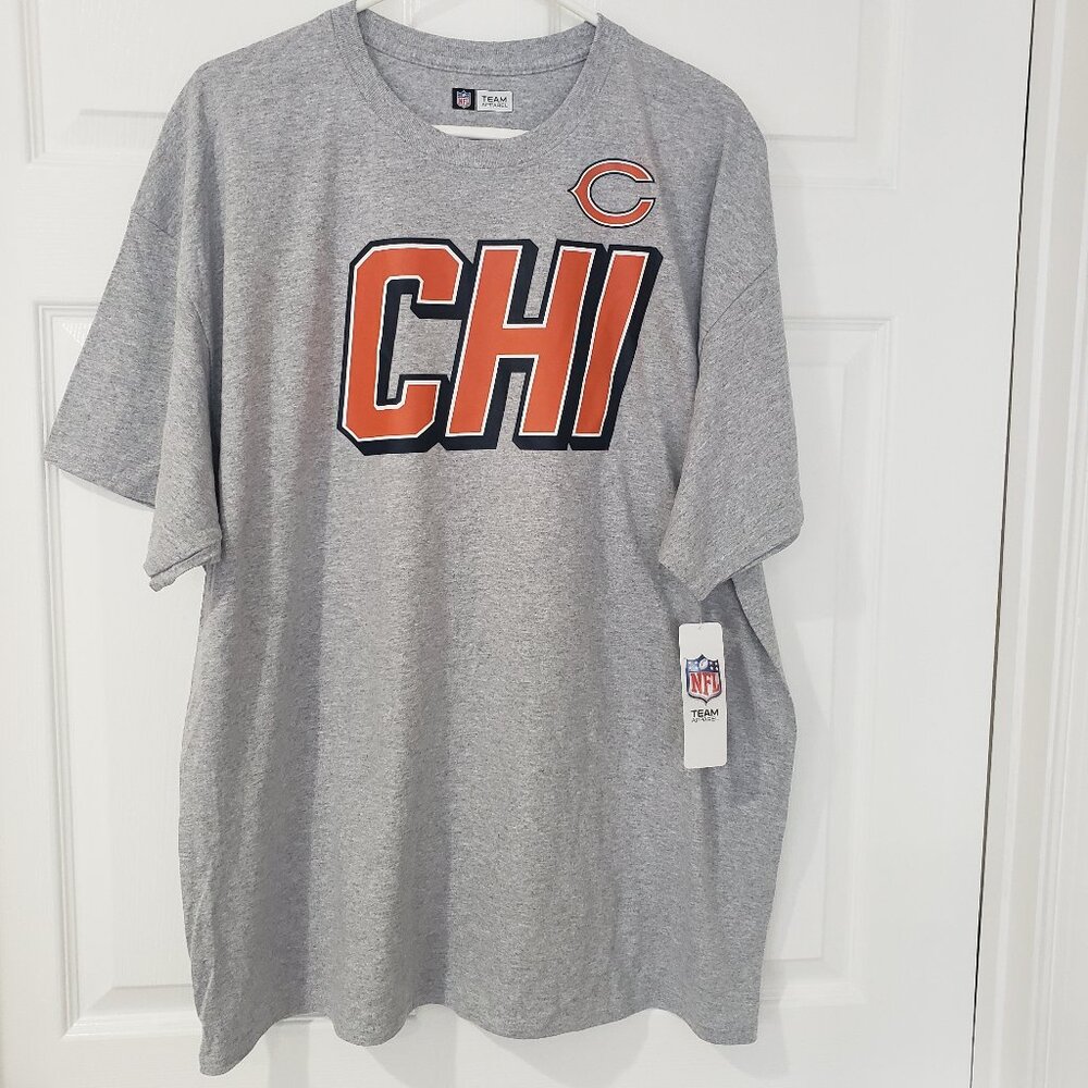 Chicago Bears Men's NFL Team Apparel T-Shirt Gray Size 2XL New with Tags